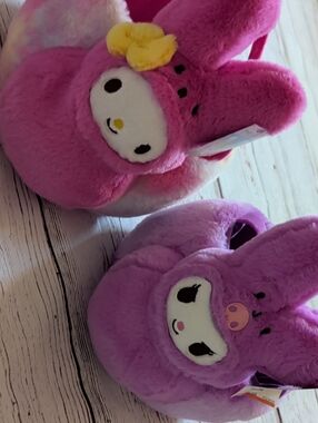 🆕 Cute Peeps x Sanrio Hello Kitty And Friends Plush Basket 💜💗